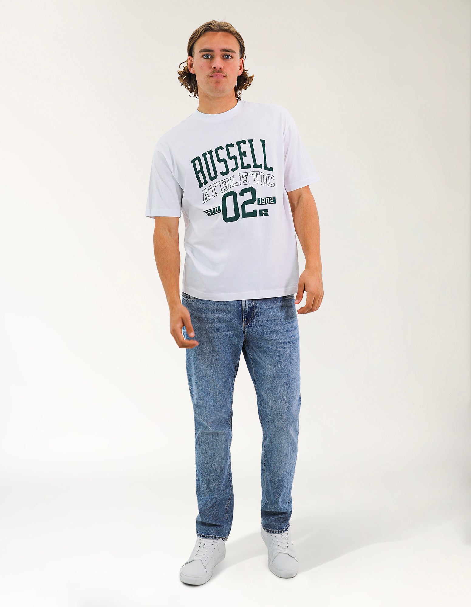 Men's 02 Outline Oversize Tee - White