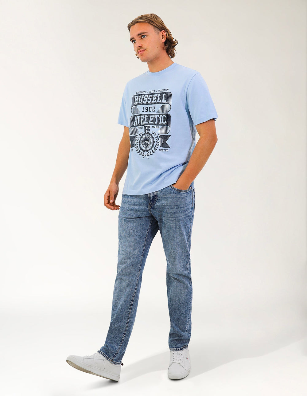 Ribbon Men's Tee - Placid Blue