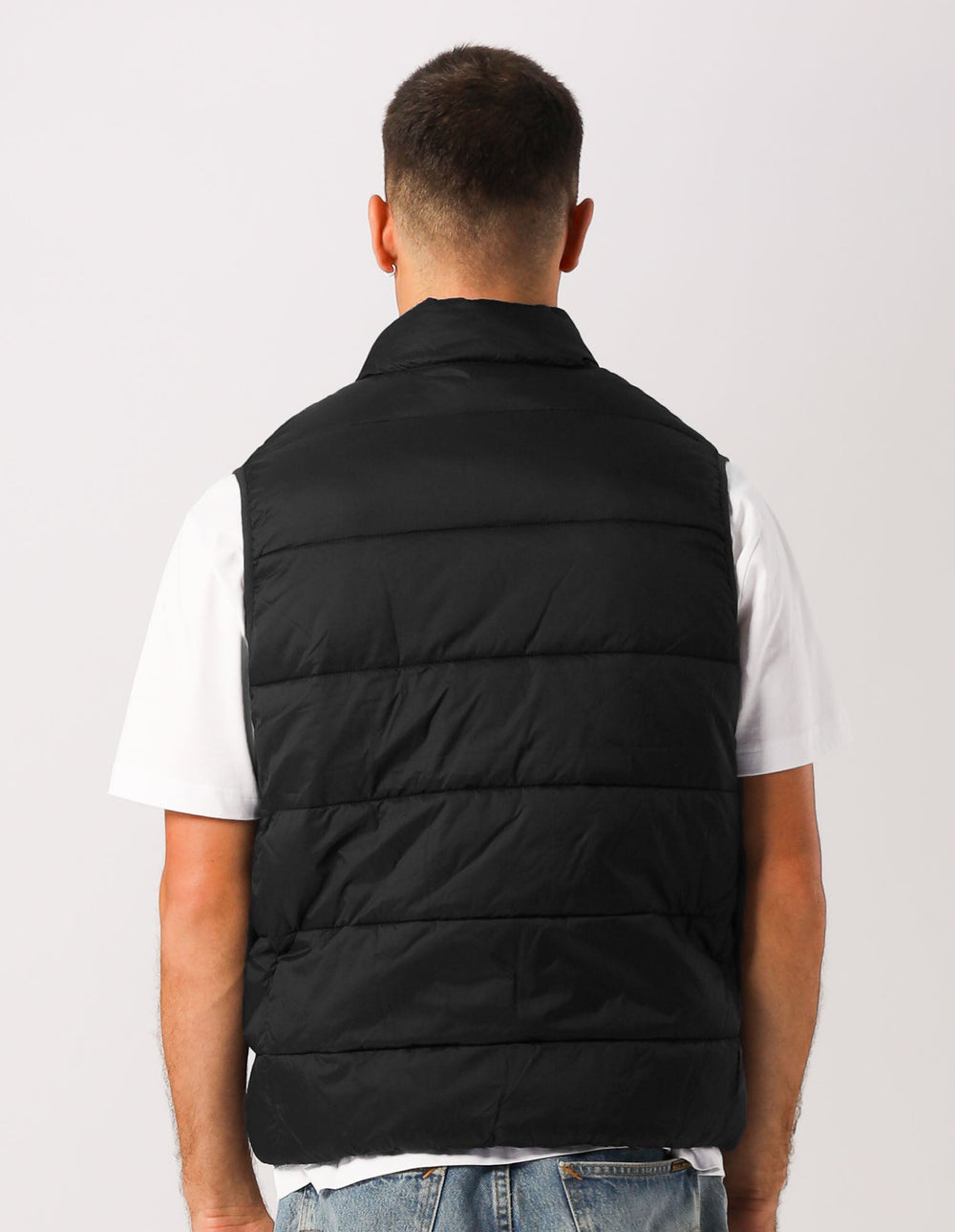 Russell Athletic Australia R Logo Lightweight Packable Puffer Vest - Black True Since 1902