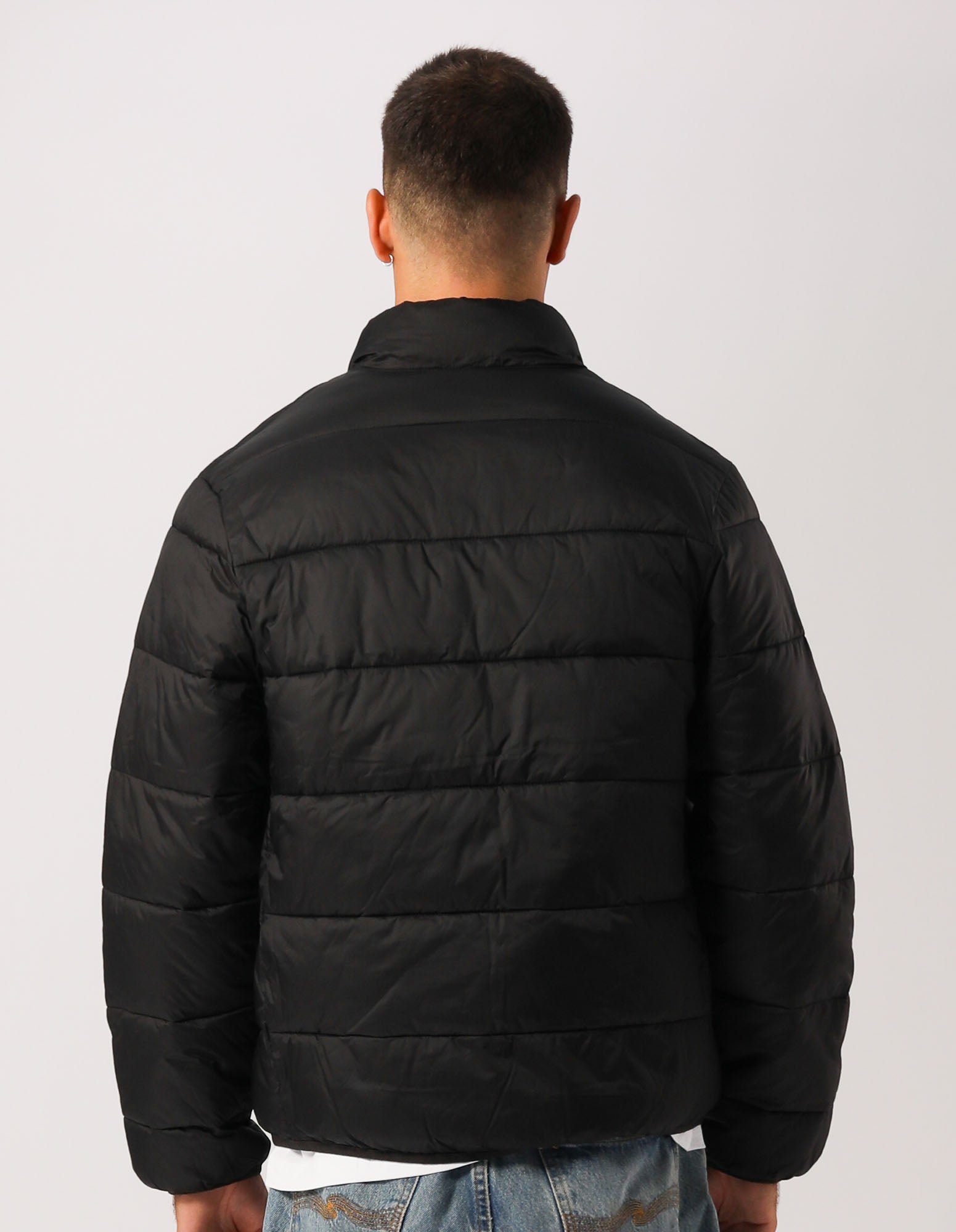 Russell Athletic Australia R Logo Lightweight Packable Puffer Jacket - Black True Since 1902