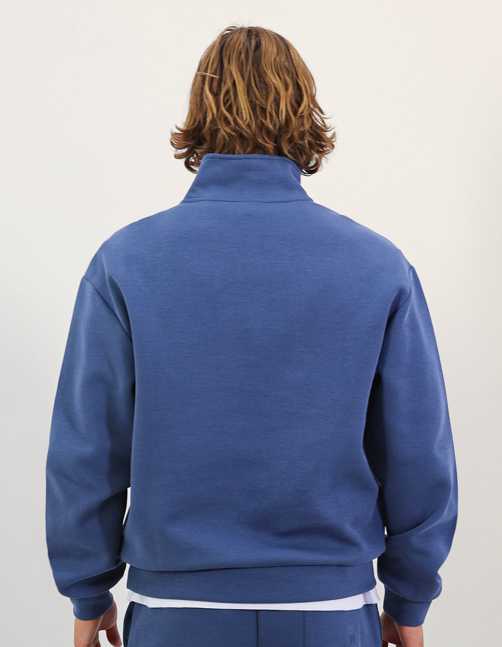 R Tech Leisure Men's Quarter Zip - Denim Blue