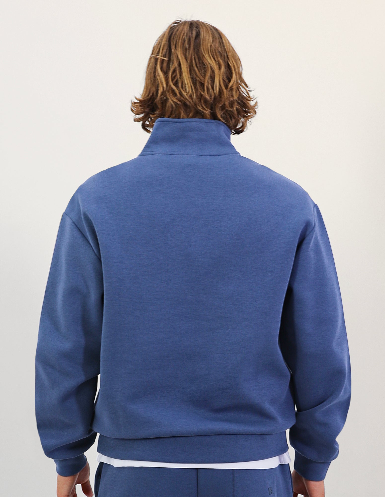 R Tech Leisure Men's Quarter Zip - Denim Blue