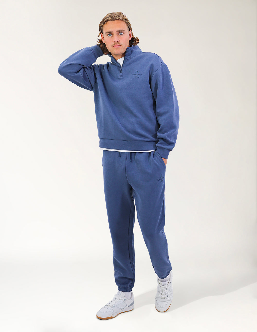 R Tech Leisure Men's Quarter Zip - Denim Blue