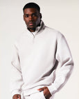 Men's R Tech Leisure 1902 Quarter Zip - Antarctica White | Russell Athletic AU