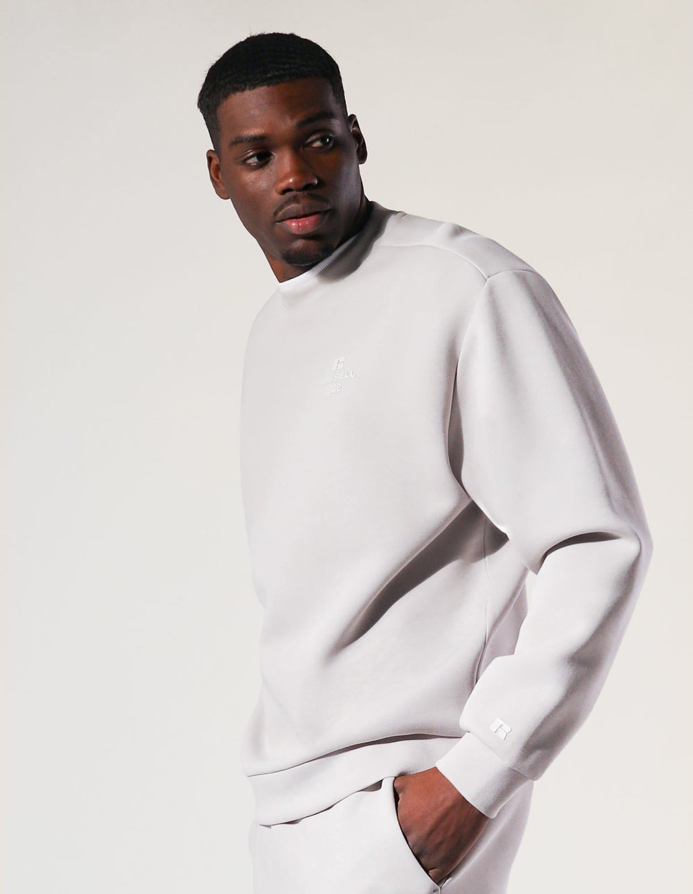 R Tech Leisure Men's Crew - Antarctica White