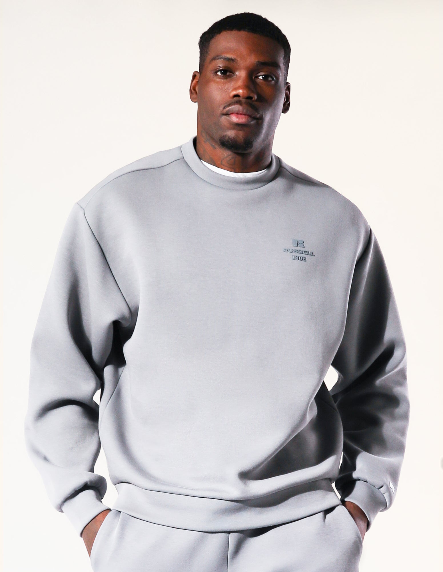 Men's R Tech Leisure Ash Grey Colour Crew