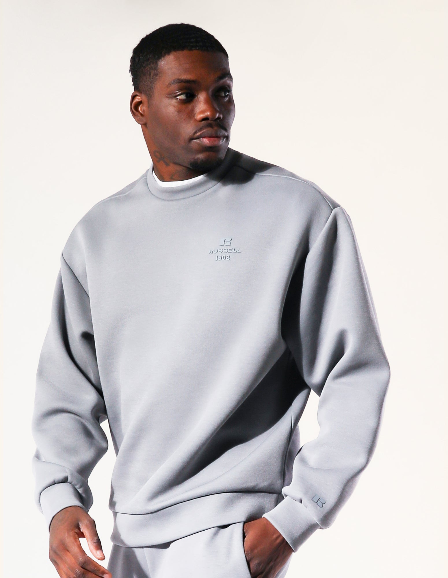 Men's R Tech Leisure Ash Grey Colour Crew