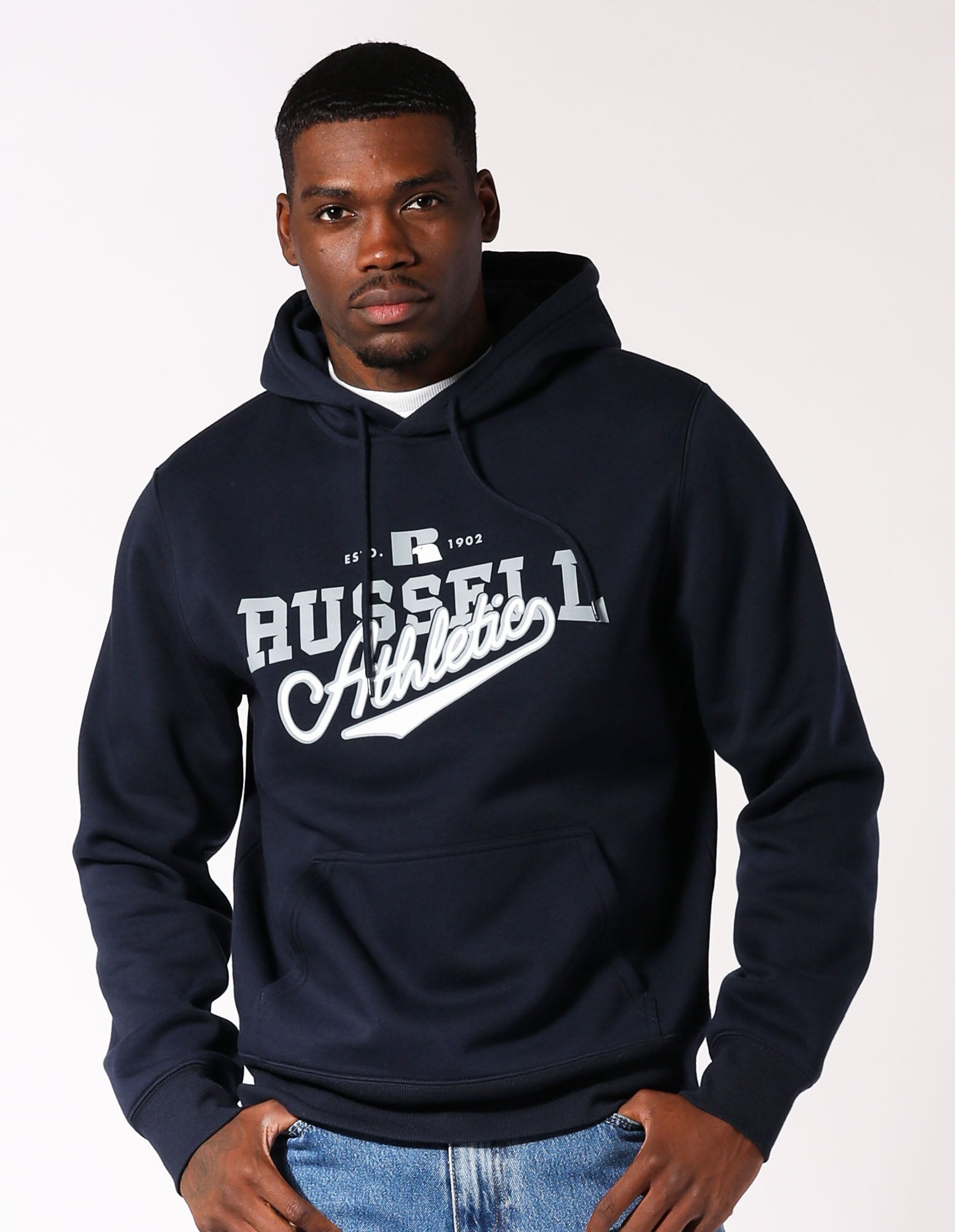 Russell Athletic Australia Brutalist Men's Hoodie - Michigan Navy True Since 1902