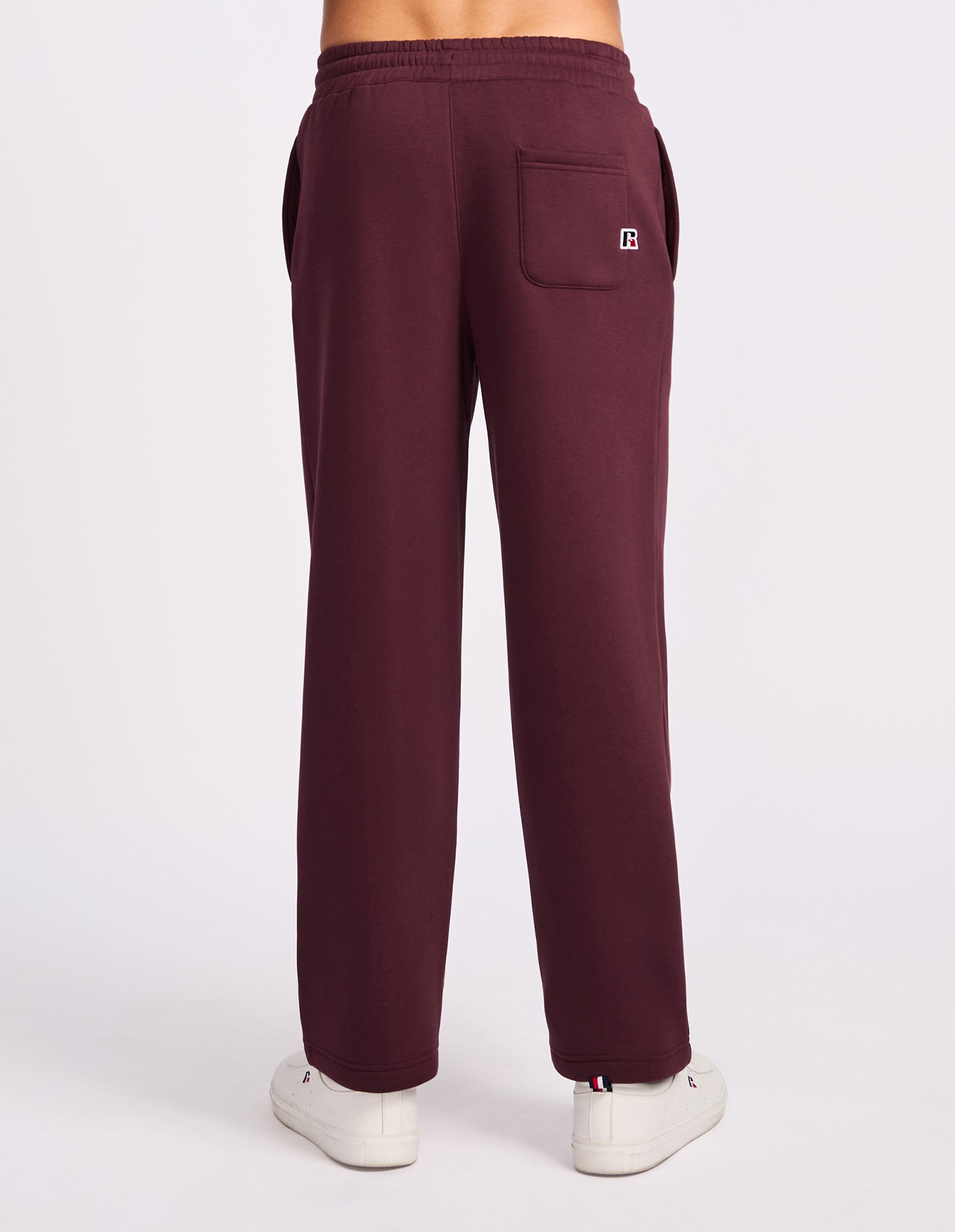 R Logo Straight Leg Mens Track Pants - Plum Wine