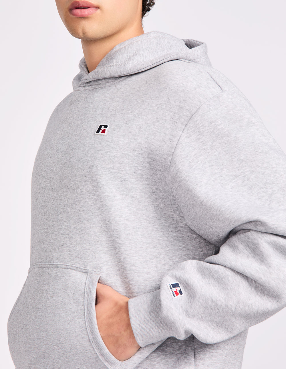 Russell Athletic Australia R Logo Crossover Men's Hoodie - Grey Marle True Since 1902