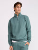 Brooklyn Men's Quarter Zip - Washed teal