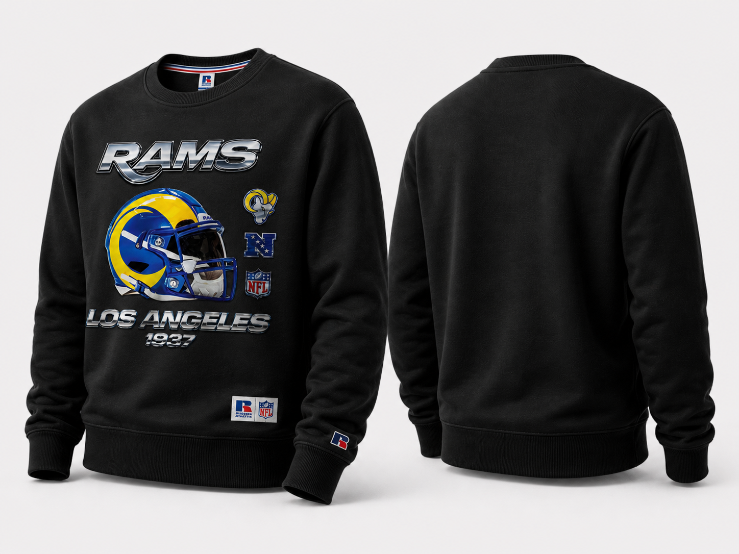 Russell Athletic NFL Los Angeles Rams Crew Sweat | Black