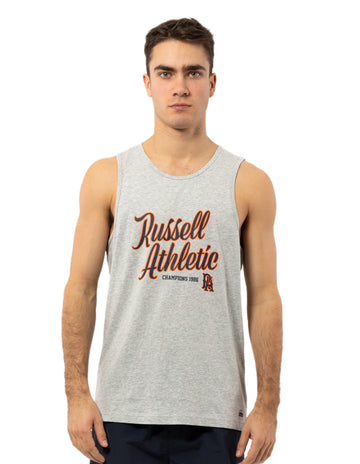 Russell Athletic Australia Men's Strike Out Singlet - Grey Marle # 1