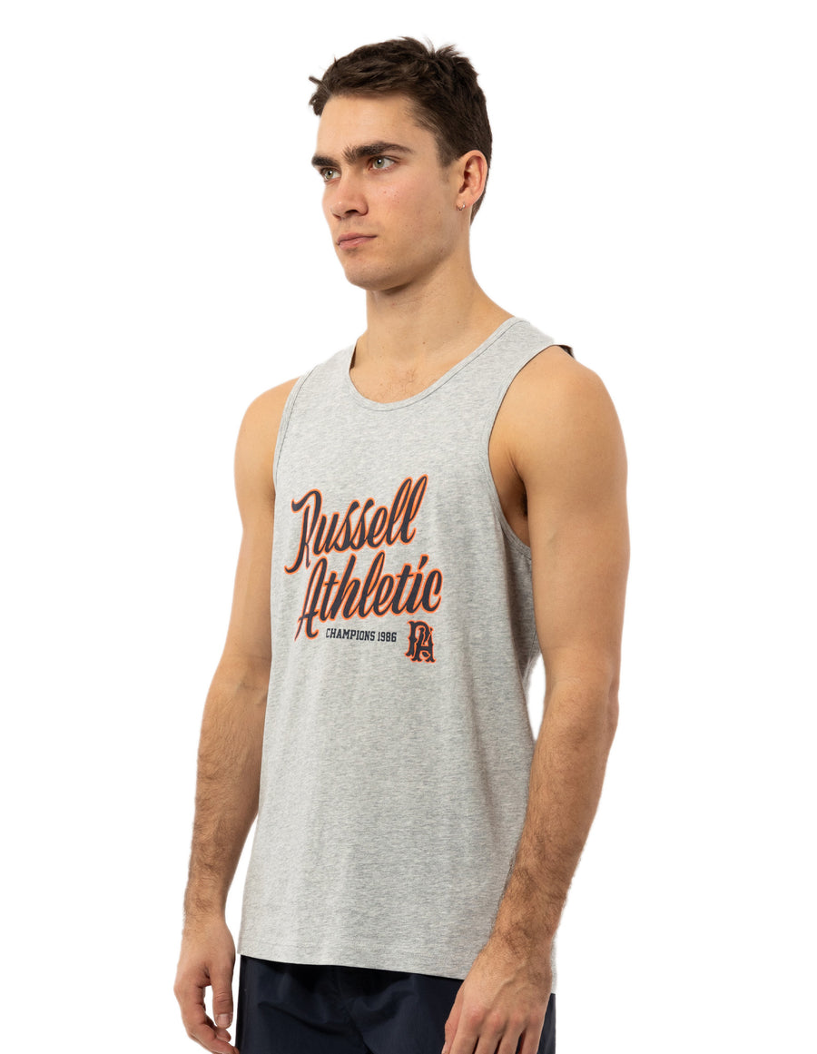 Russell Athletic Australia Men's Strike Out Singlet - Grey Marle # 6