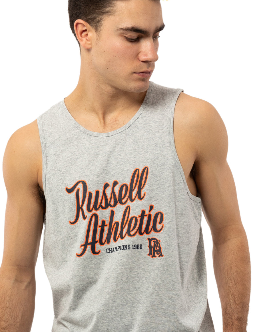 Russell Athletic Australia Men's Strike Out Singlet - Grey Marle # 2