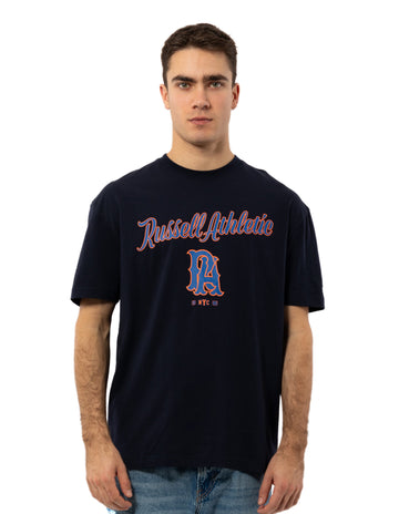 Russell Athletic Australia Men's Strike Out Tee - Michigan Navy # 1