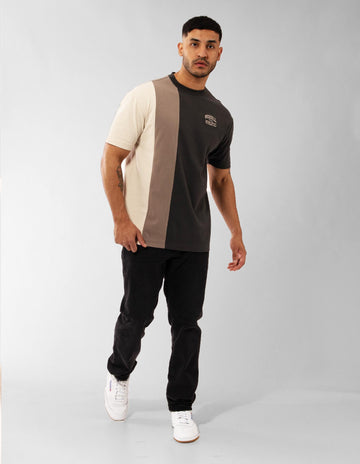 Men's Tri Panel Tee - Mud