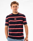 Men's Kansas Stripe Tee - Michigan Navy