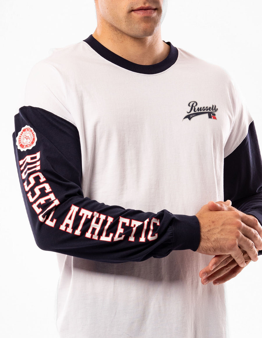 Men's University Long Sleeve Tee - White