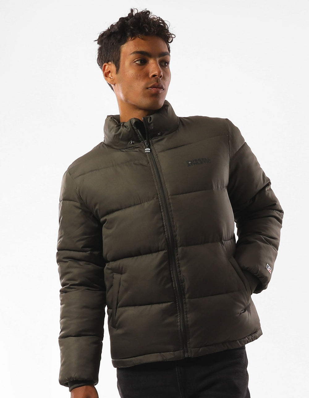 Russell Athletic Australia Men's Hampton Puffer Jacket - Olive True Since 1902
