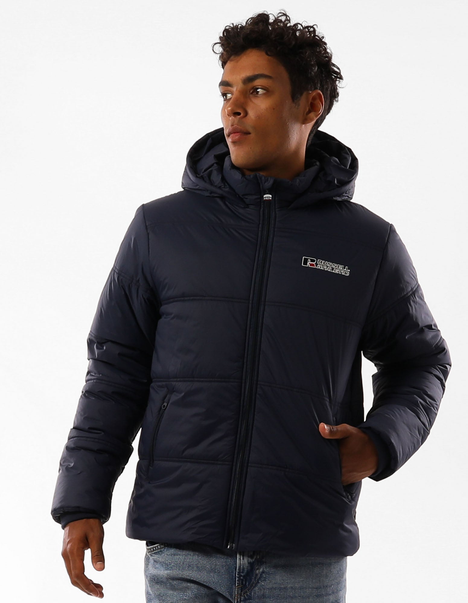 Russell Athletic Australia Men's Lewis Puffer Jacket - LA Navy True Since 1902