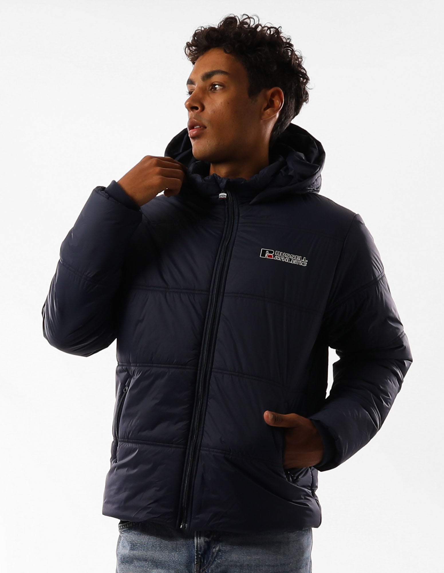 Russell Athletic Australia Men's Lewis Puffer Jacket - LA Navy True Since 1902