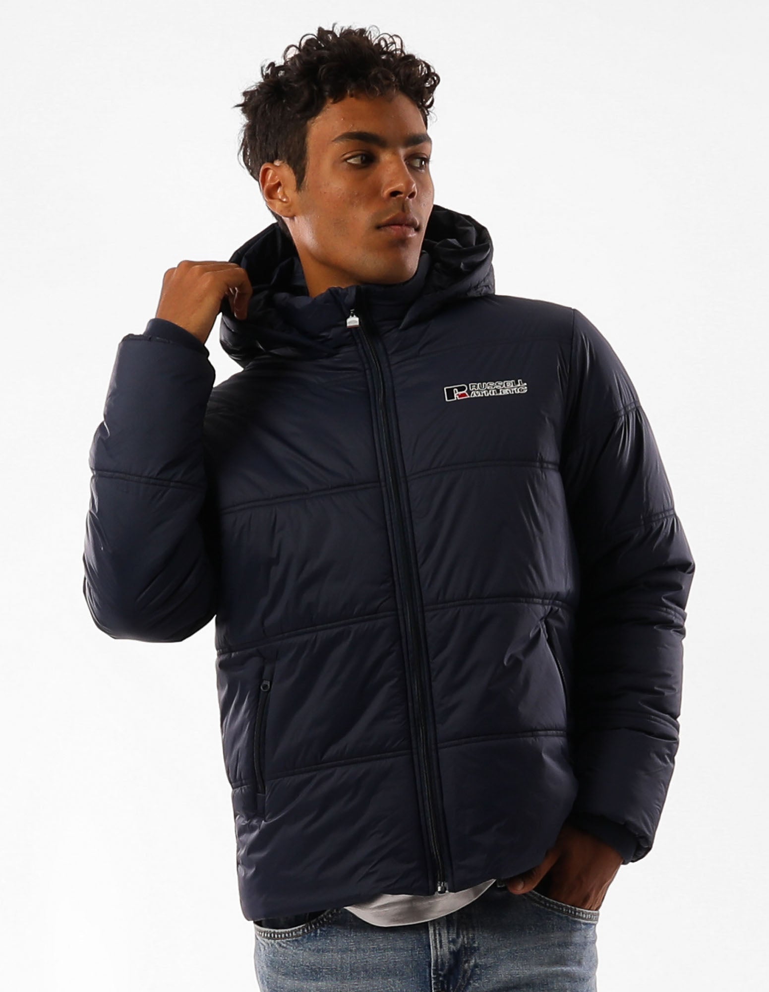 Russell Athletic Australia Men's Lewis Puffer Jacket - LA Navy True Since 1902