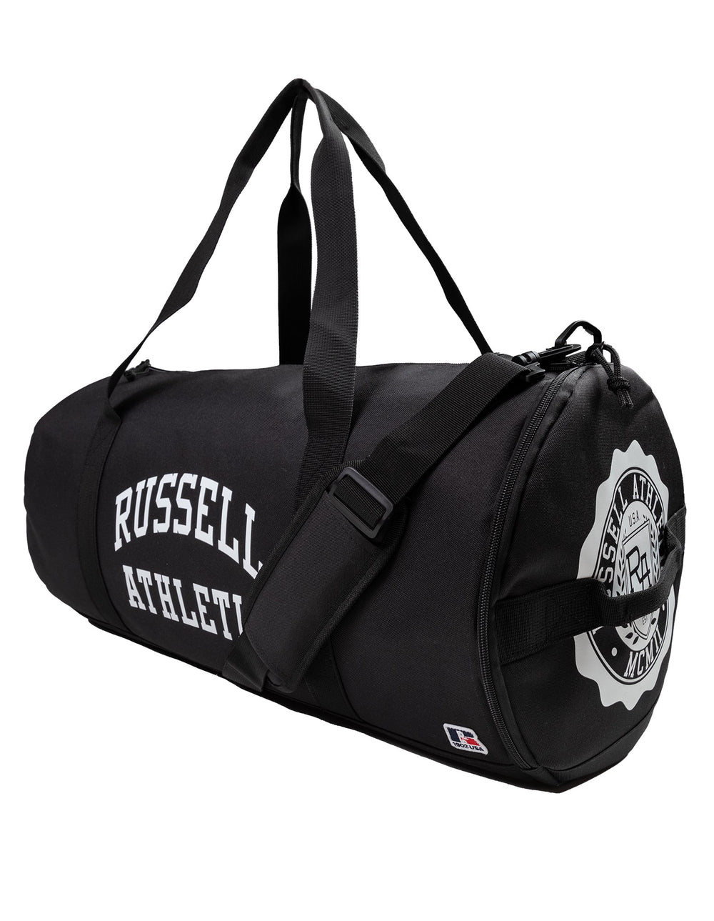 Russell Athletic Australia Arched Logo Barrel Bag - Black True Since 1902