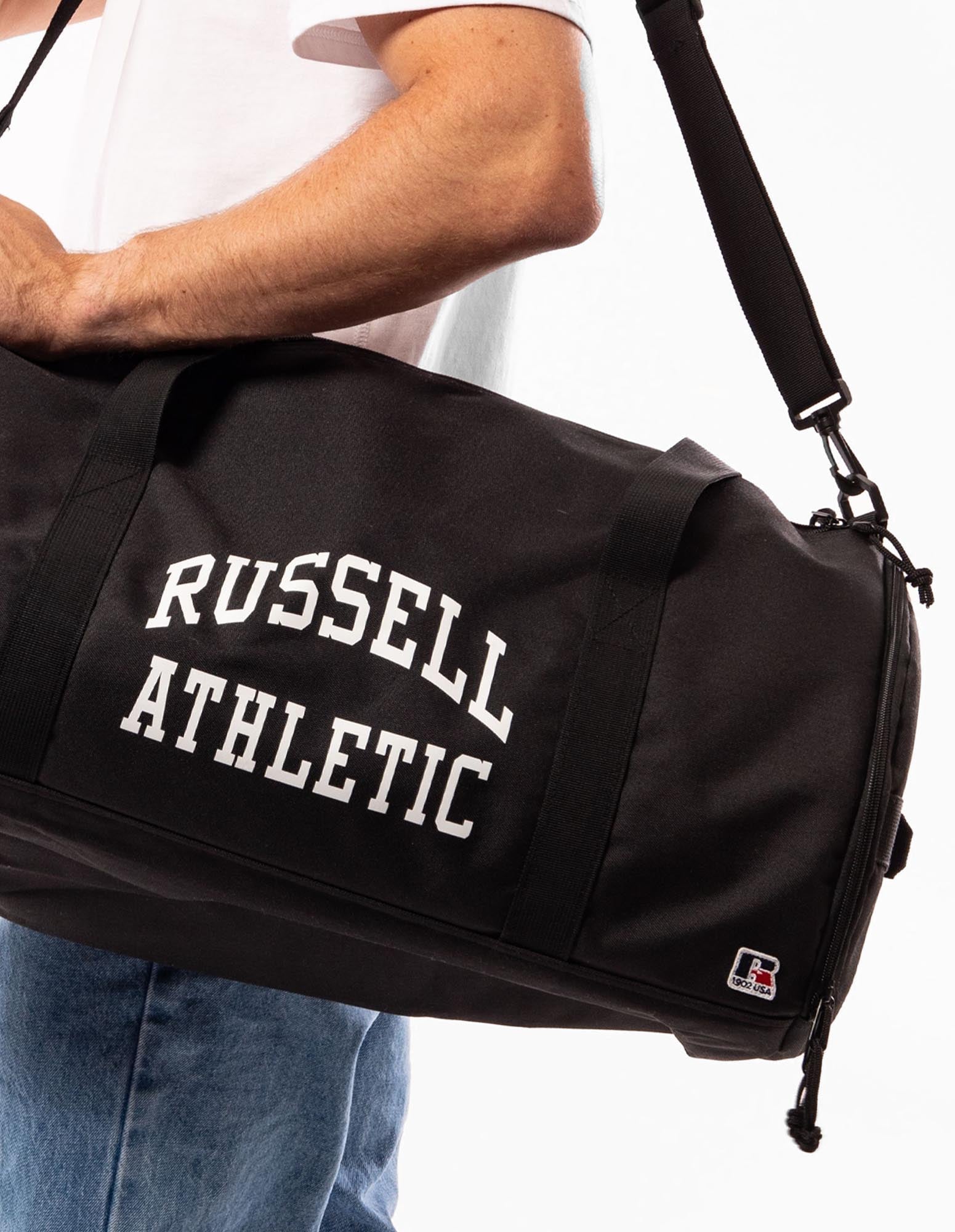 Russell Athletic Australia Arched Logo Barrel Bag - Black True Since 1902