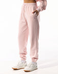 Women's R Logo Track Pants - Pale Lilac Pink