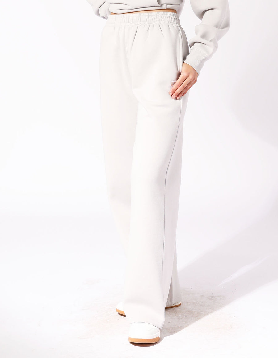 Russell Athletic Australia Women's R Logo Wide Leg Pant - Antarctica White True Since 1902