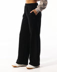 Russell Athletic Australia Women's R Logo Wide Leg Pant - Black True Since 1902