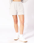 Russell Athletic Australia Women's R Logo Shorts - Antarctica White True Since 1902