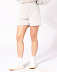 Russell Athletic Australia Women's R Logo Shorts - Antarctica White True Since 1902