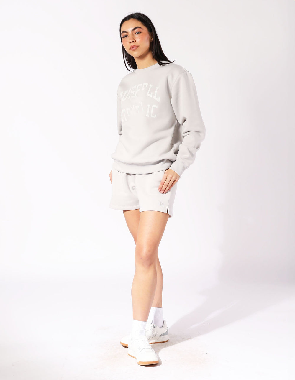 Russell Athletic Australia Women's R Logo Shorts - Antarctica White True Since 1902