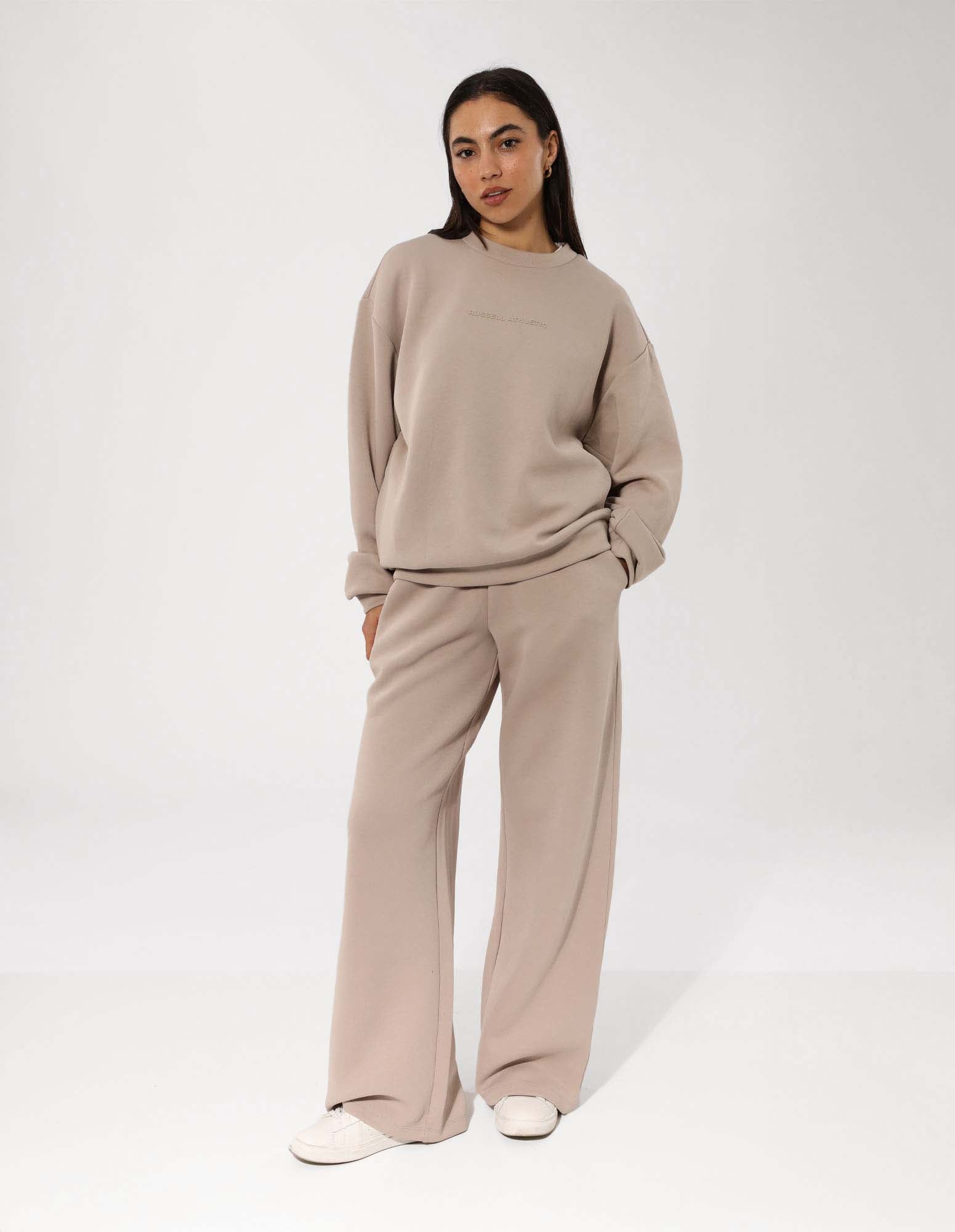 Russell Athletic Australia Women's R Tech Leisure Wide Leg Track Pant - String True Since 1902