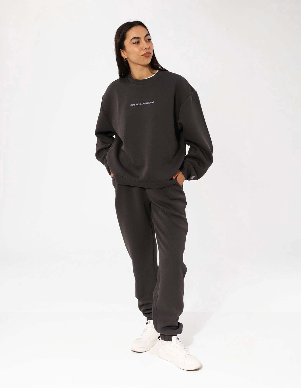 Russell Athletic Australia Women's R Tech Leisure Cuff Trackpant - Dark Grey True Since 1902