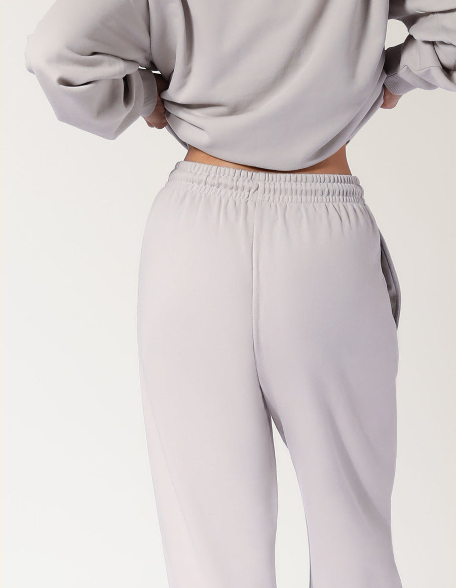 Women's R Logo Terry Cuff Trackpant - Antartica White