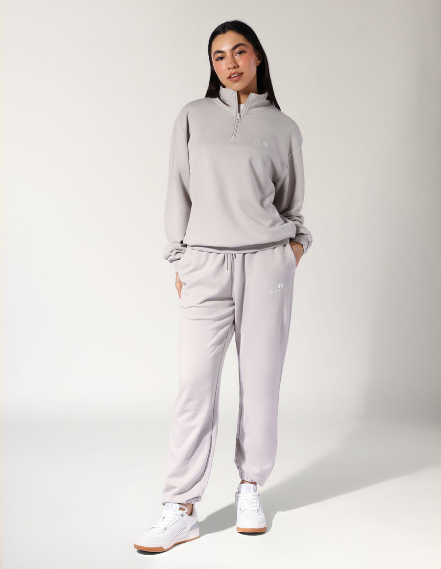 Women's R Logo Terry Cuff Trackpant - Antartica White