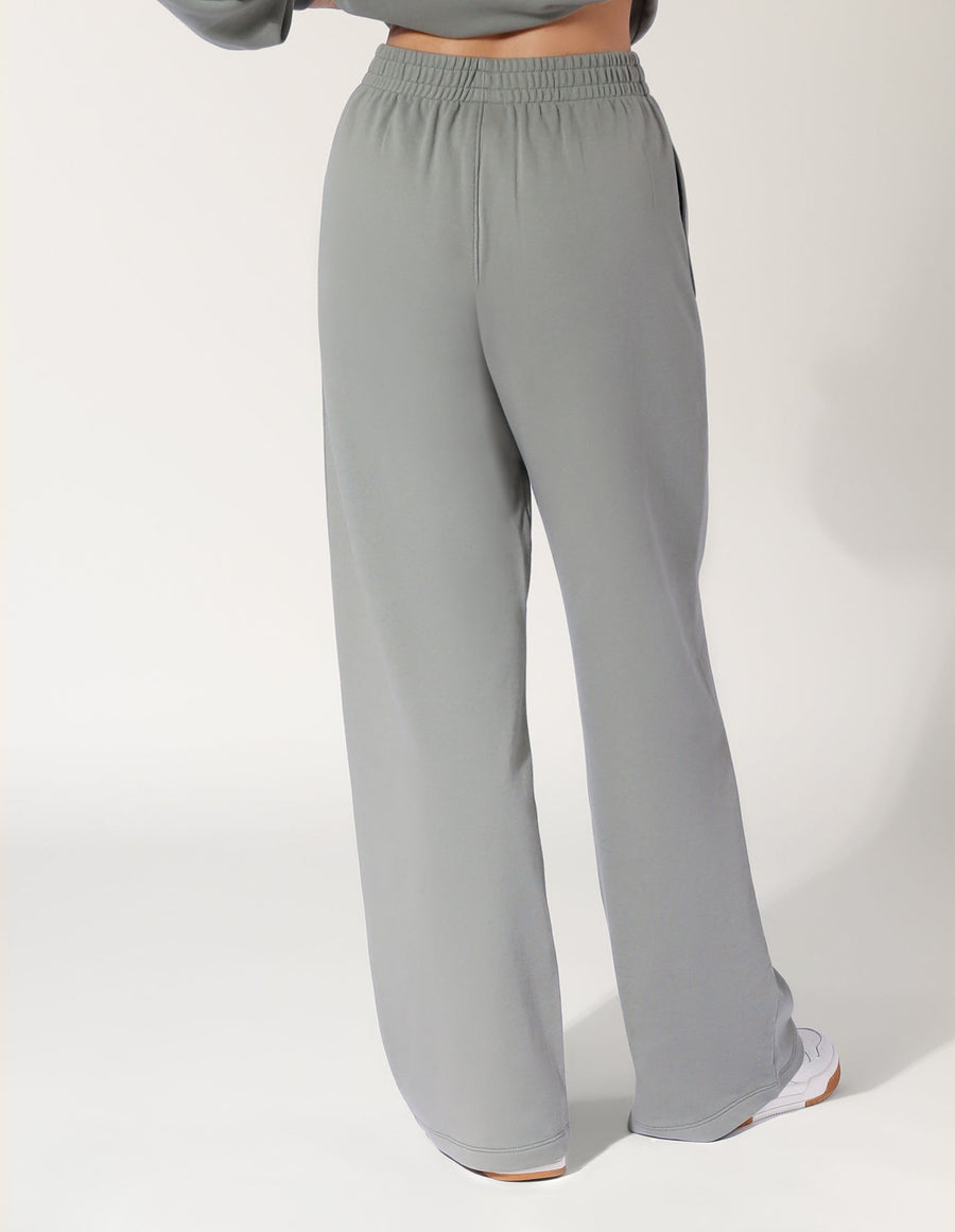 Women's R Logo Wide Leg Pant - Shadow Green