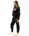 Women's Seattle Arch Baggy Track Pant - Black - Image 