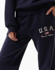 Women's 1902 Baggy Track Pant - Evening Blue - Image 