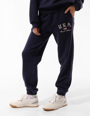 Women's 1902 Baggy Track Pant - Evening Blue - Image #1