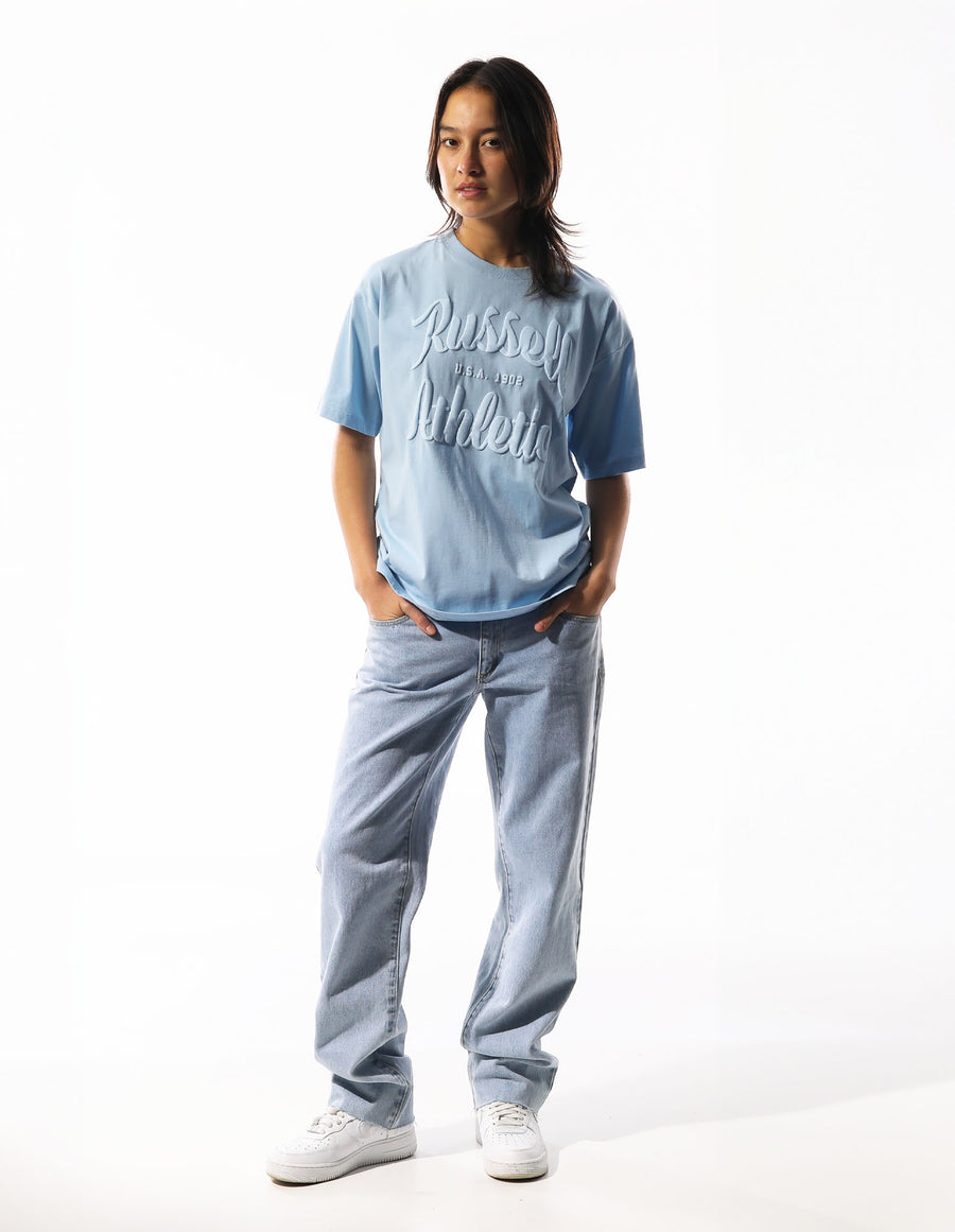 Women's Annie Oversized Tee - Placid Blue - Image #3