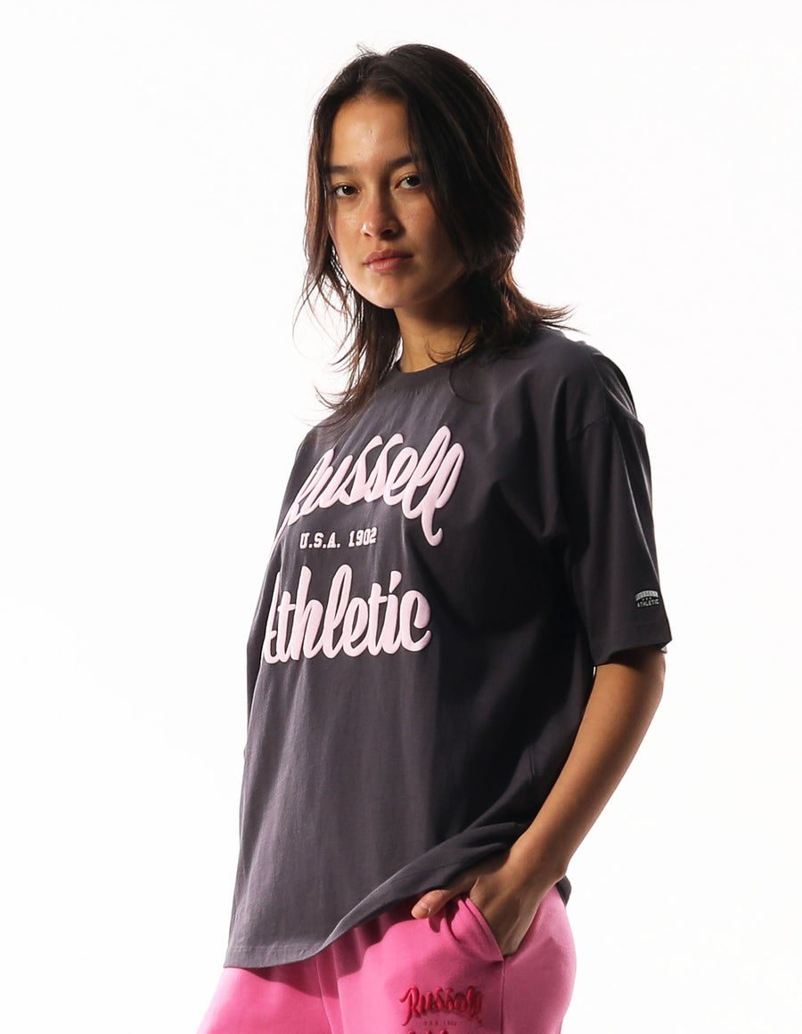 Women's Annie Oversized Tee - Dark Grey - Image #2