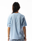 Women's Annie Oversized Tee - Placid Blue - Image 