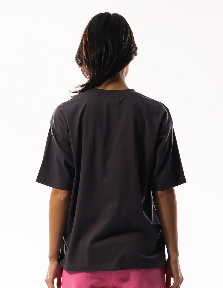 Women's Annie Oversized Tee - Dark Grey - Image #5