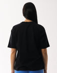 Women's Halston Oversize Tee - Black - Image 