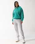 Women's Tonal Arch Oversized Hoodie - Jade