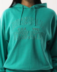 Women's Tonal Arch Oversized Hoodie - Jade